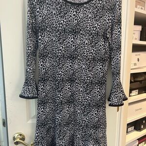 Black and White Patterned Dress